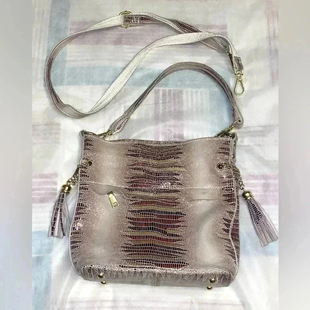 Andolina  Bianca almost vintage bag.Soft fabric